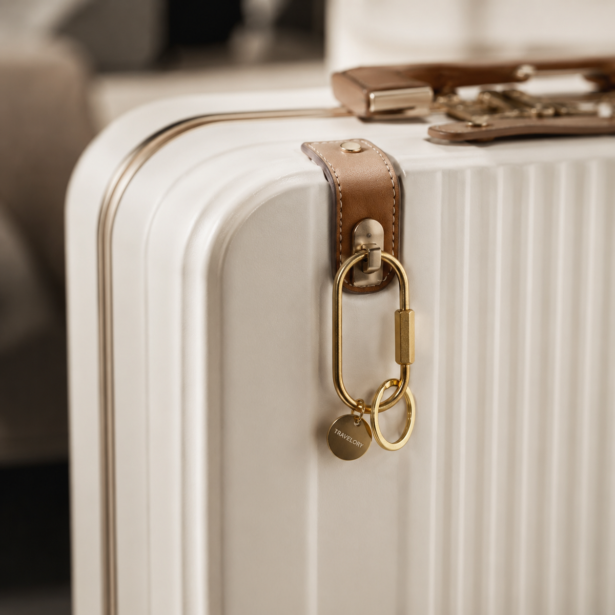 Porte-clés souvenir voyage premium Travelory avec charm drapeau 